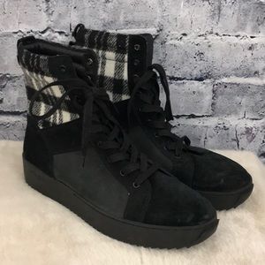 J Slides Chunky Plaid Boots (527)